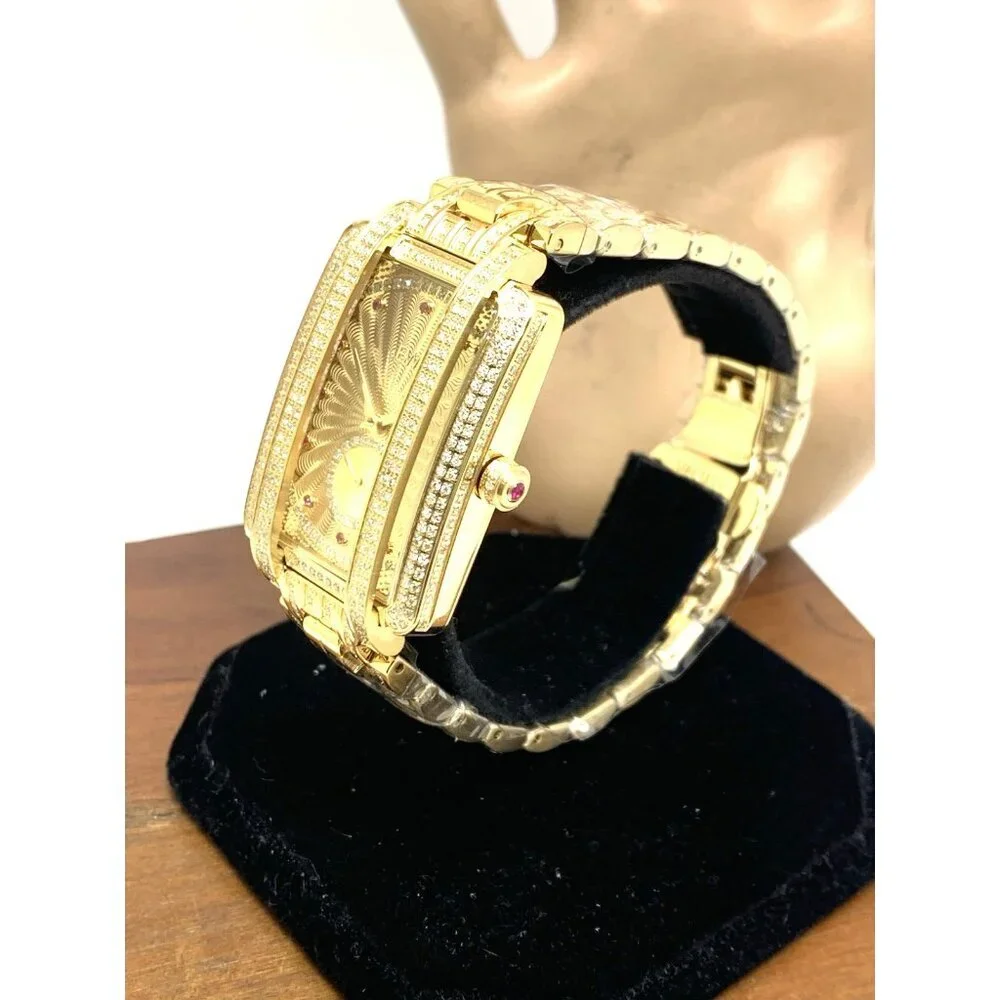 JBW Women's Watch PS505A Mink Swiss Quartz 18k Gold Plated 505 Diamonds 28mm